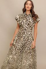 Lola Printed Woven Midi Dress