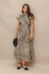 Lola Printed Woven Midi Dress