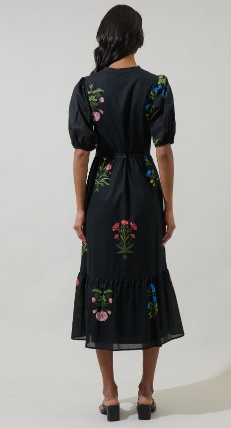 Mackenzie Floral Button Down Midi Dress