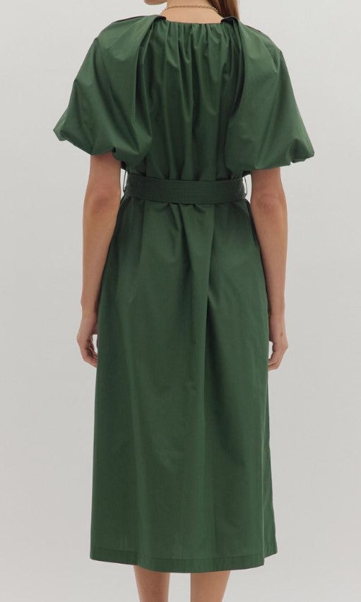 Macy Puff Sleeve Midi Dress