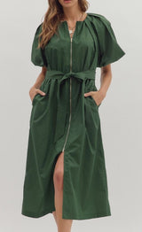 Macy Puff Sleeve Midi Dress