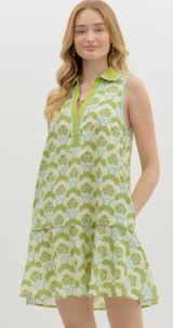 Madison Abstract Print Mini Dress