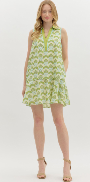 Madison Abstract Print Mini Dress