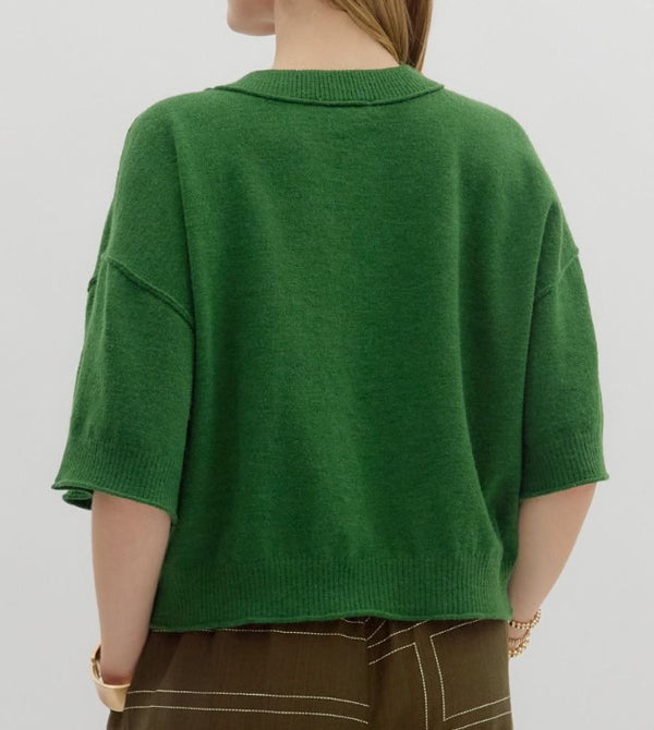 Marlowe Pullover Knit Sweater with ¾ Wide Sleeve