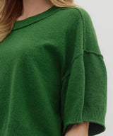 Marlowe Pullover Knit Sweater with ¾ Wide Sleeve