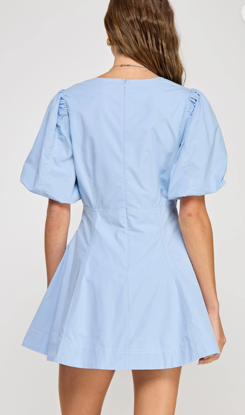 Merritt Top Stitch Detail Mini Dress