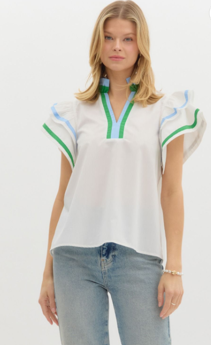 Mia Flutter Sleeve Top
