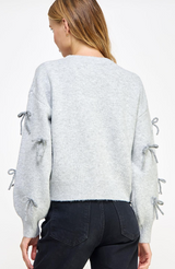 Millie Bow Embellished Knit Sweater