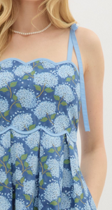Morgan Hydrangea Print Mini Dress