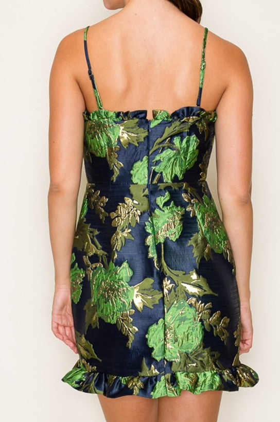 Nina Floral Jacquard Dress