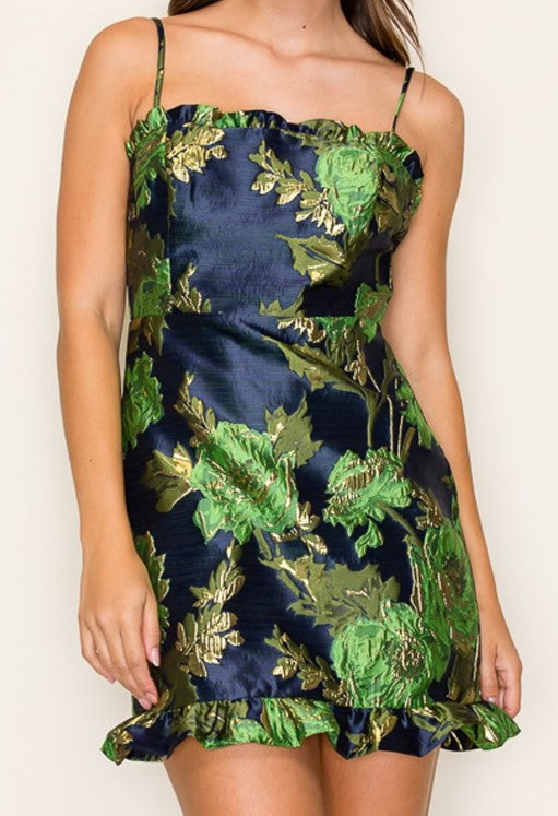 Nina Floral Jacquard Dress