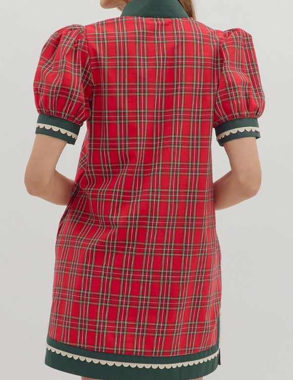 Noelle Plaid Mini Dress