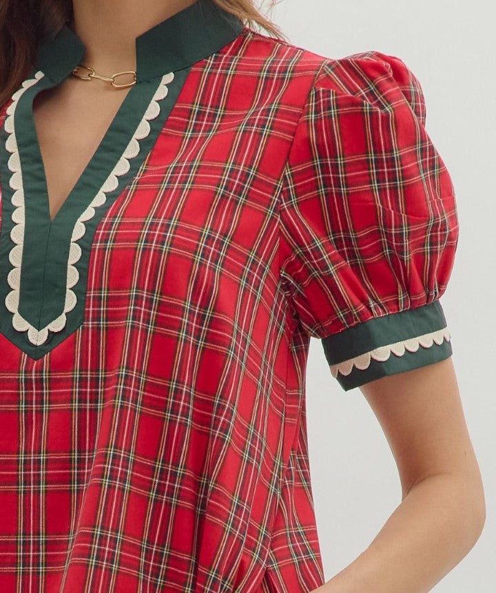 Noelle Plaid Mini Dress