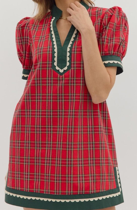 Noelle Plaid Mini Dress