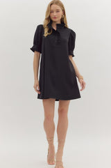 Nora Lightweight Puff Sleeve Mini Dress