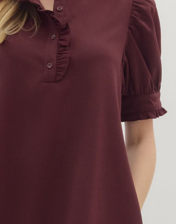 Nora Lightweight Puff Sleeve Mini Dress