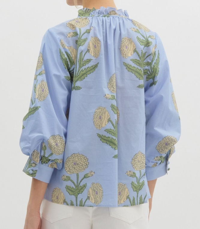 Peyton Bubble Sleeve Floral Top