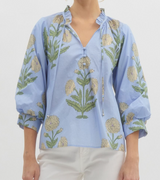 Peyton Bubble Sleeve Floral Top
