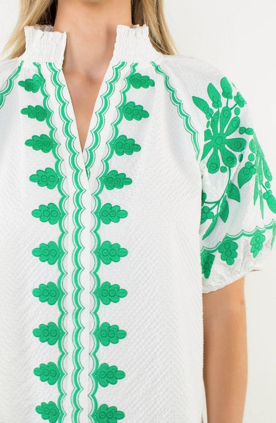 Peyton Textured V-Neck Top