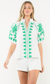 Peyton Textured V-Neck Top