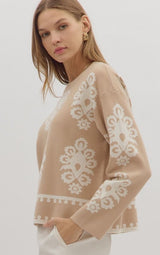 Pippa Printed Long Sleeve Sweater