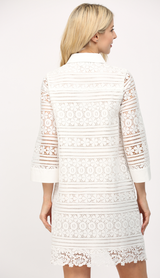 Sarah Crochet Lace Shift Dress