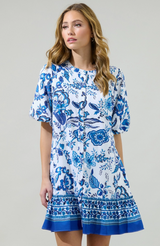 Selena Floral Button-Down Mini Dress