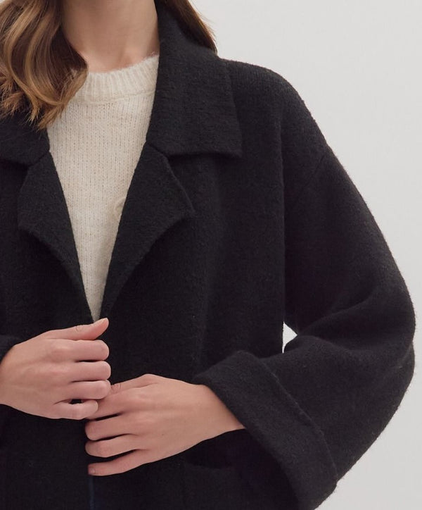 Selma Long Sleeve Open Front Coat