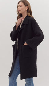 Selma Long Sleeve Open Front Coat
