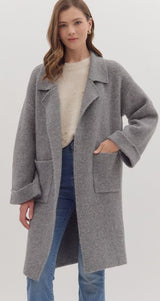 Selma Long Sleeve Open Front Coat