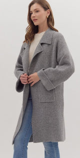 Selma Long Sleeve Open Front Coat