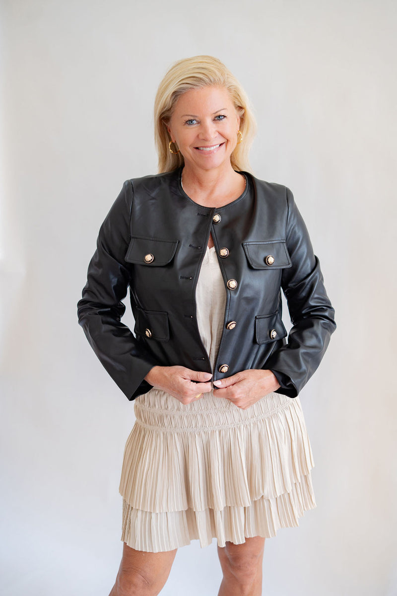 Simone Faux Leather Jacket