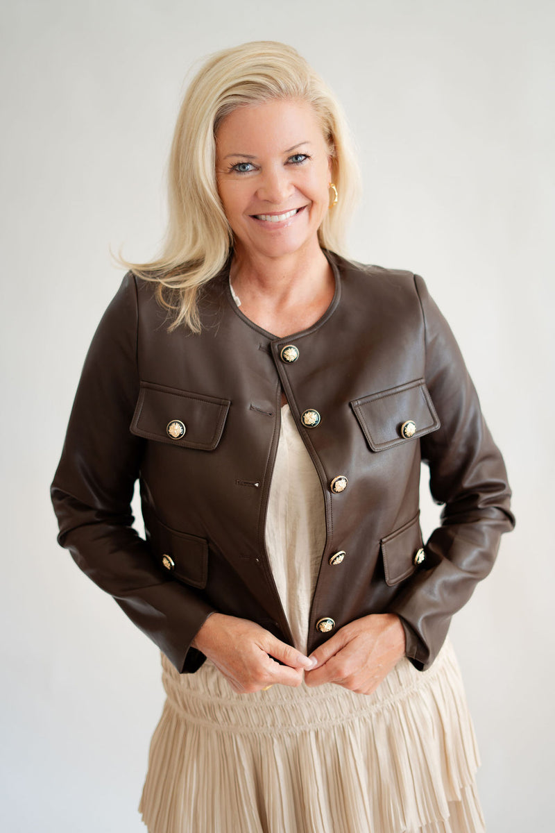 Simone Faux Leather Jacket