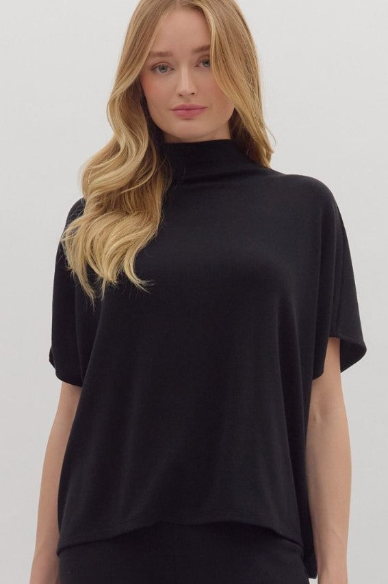 Sophia Mock Neck Knit Top
