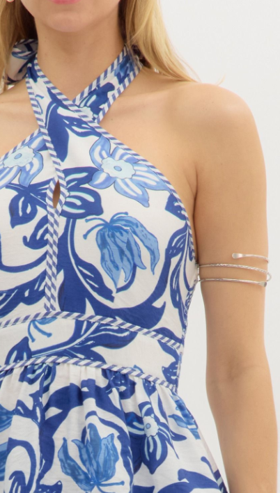 Sophia Halter Tie Midi Dress