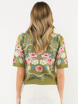 Tara Short Sleeve Floral Knit Top