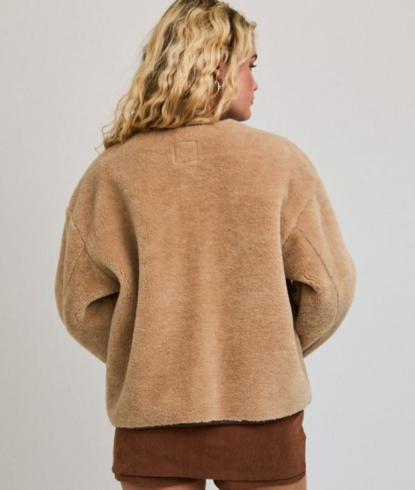 Teddi Long Sleeve Coat with Toggle Closure