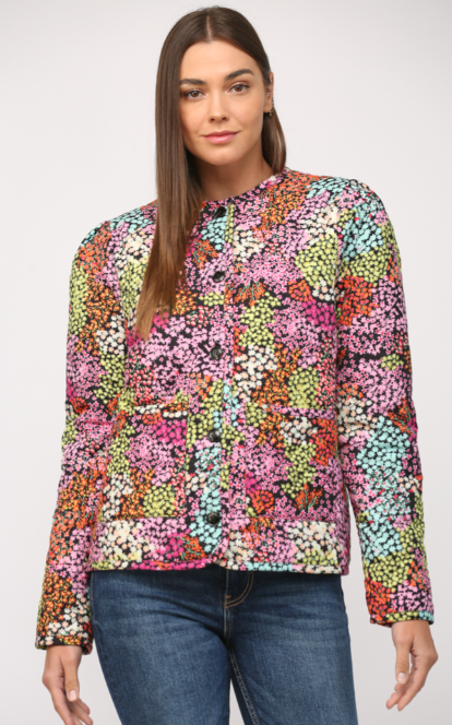 Vera Quilted Multi Floral Jacket