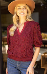 Wesley Crochet Top