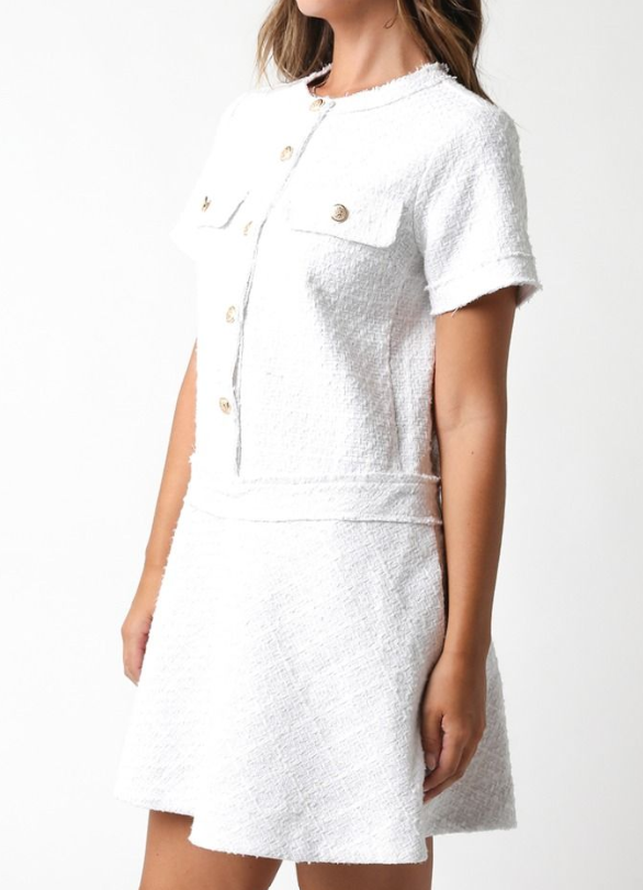 Emma Short-Sleeve Woven Dress