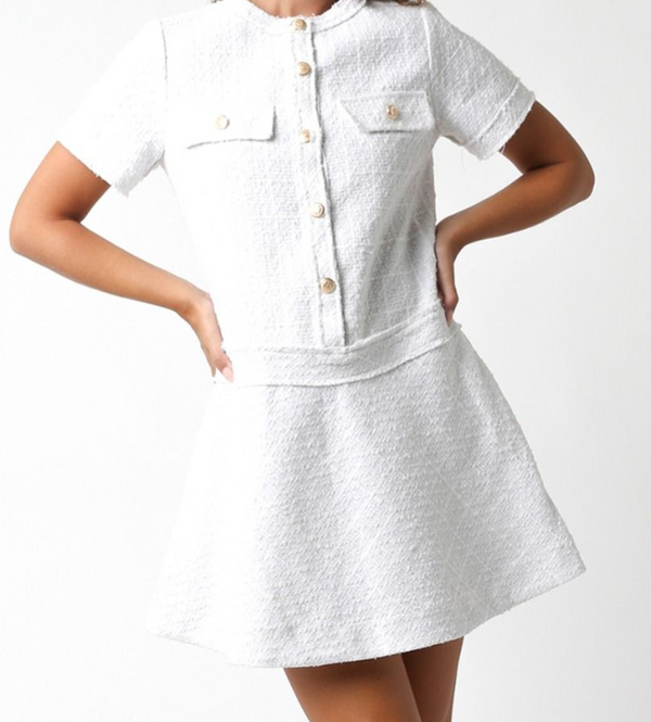 Emma Short-Sleeve Woven Dress